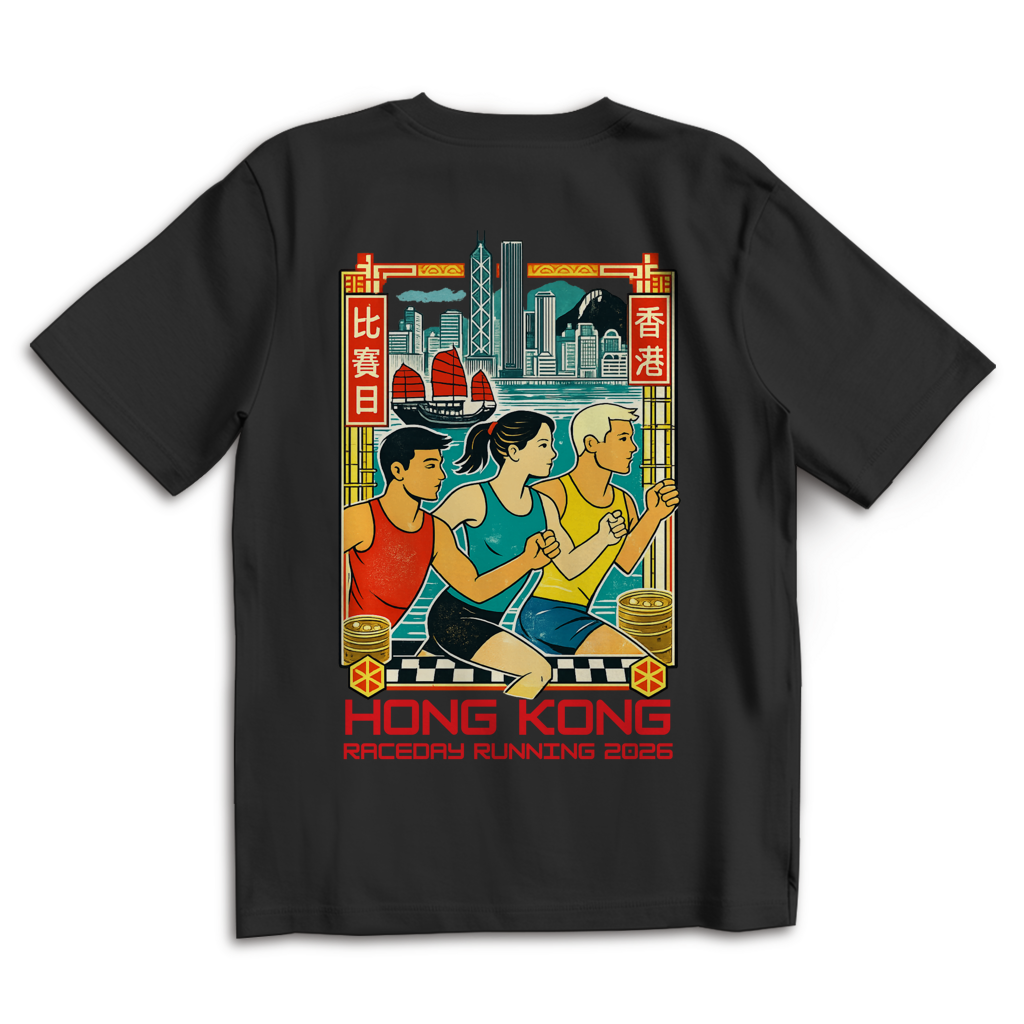 Oversize T-Shirt Hong Kong Raceday Running 2026 black