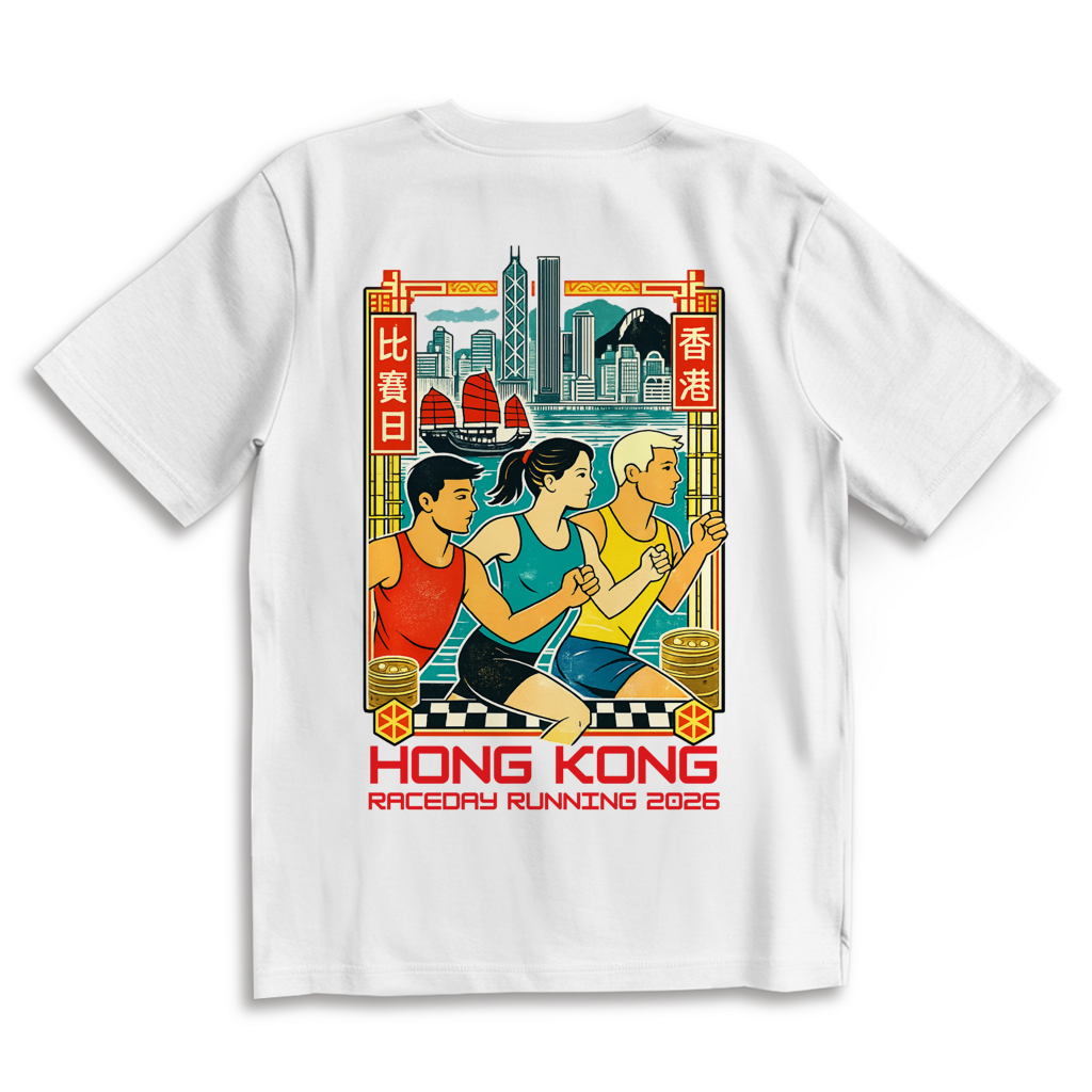 Oversize T-Shirt Hong Kong Raceday Running 2026 white