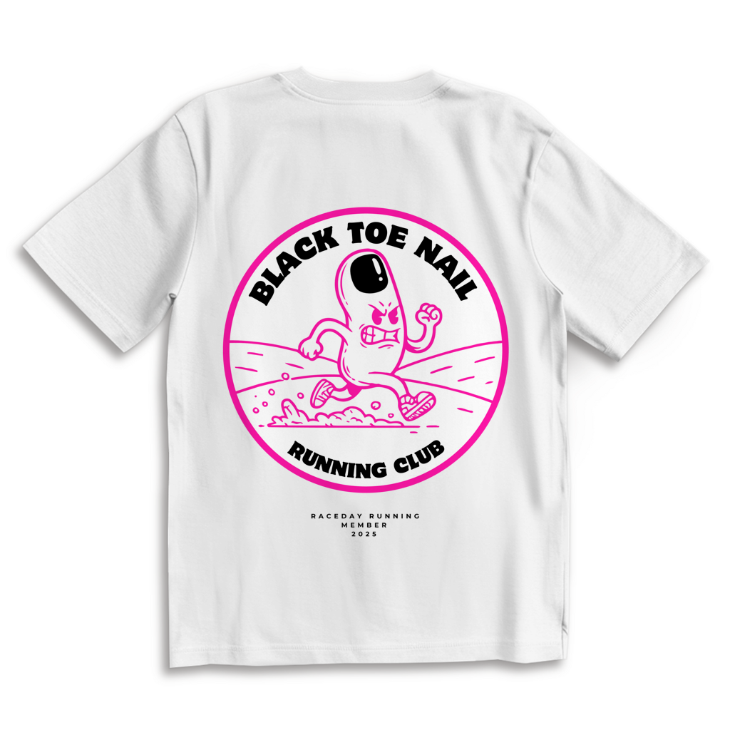 Oversize T-Shirt Black Toe Nail white