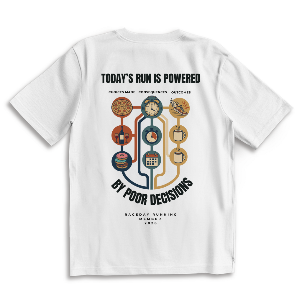 Oversize T-Shirt "Today's run" white
