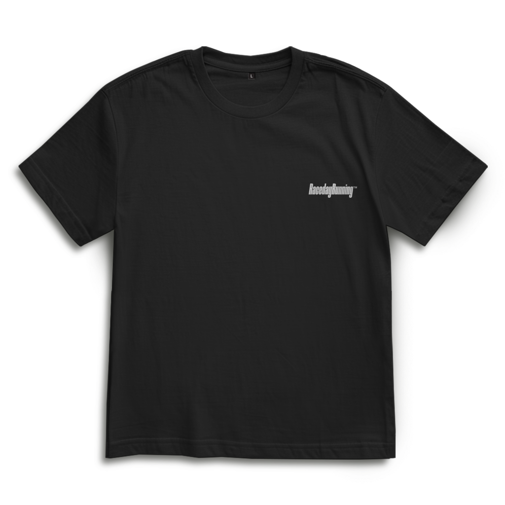 Oversize T-Shirt "Today's run is powered" black