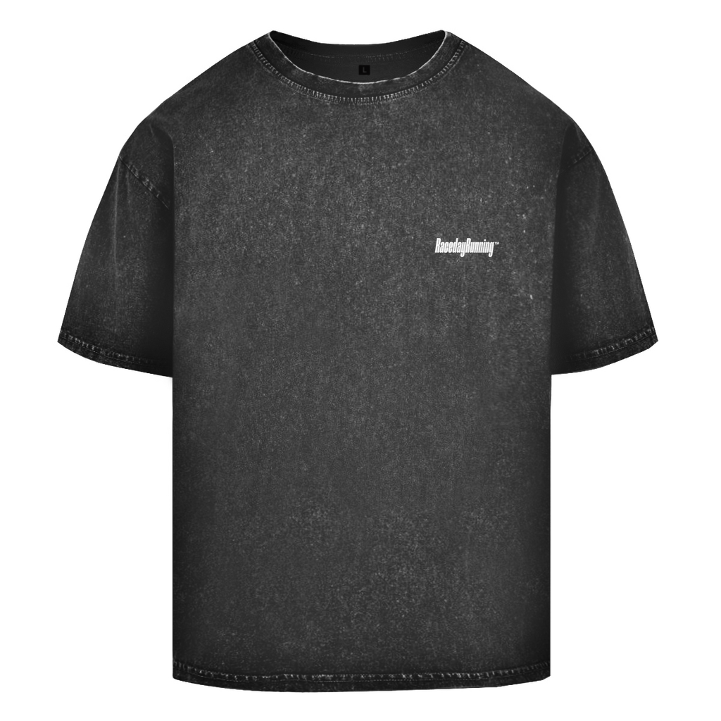 Oversize Washed New York Marathon Black Top