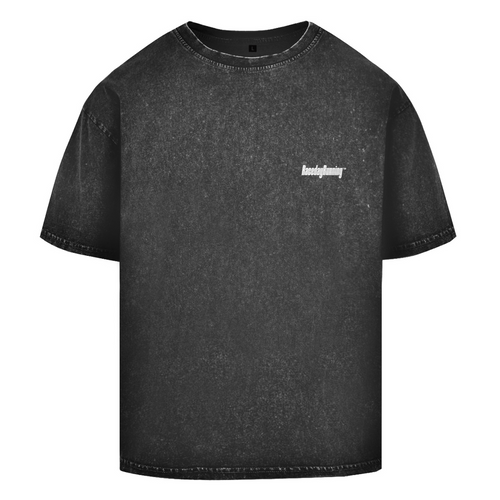 Oversize Washed New York Marathon Black Top